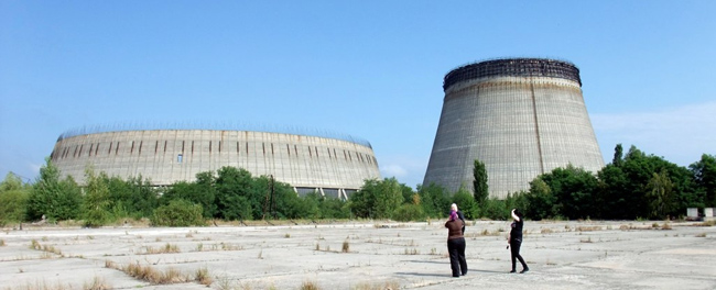 チェルノブイリ原子力発電所：5号炉と6号炉用の冷却塔（※１）